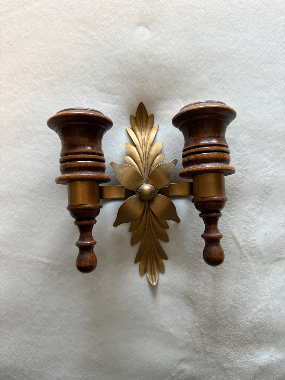 Vintage-Style Brown and Gold Wall Sconce - Home Wall Decor